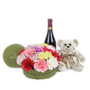 Celebration of Love Flowers & Wine Gift - Heart & Thorn - Canada flower delivery