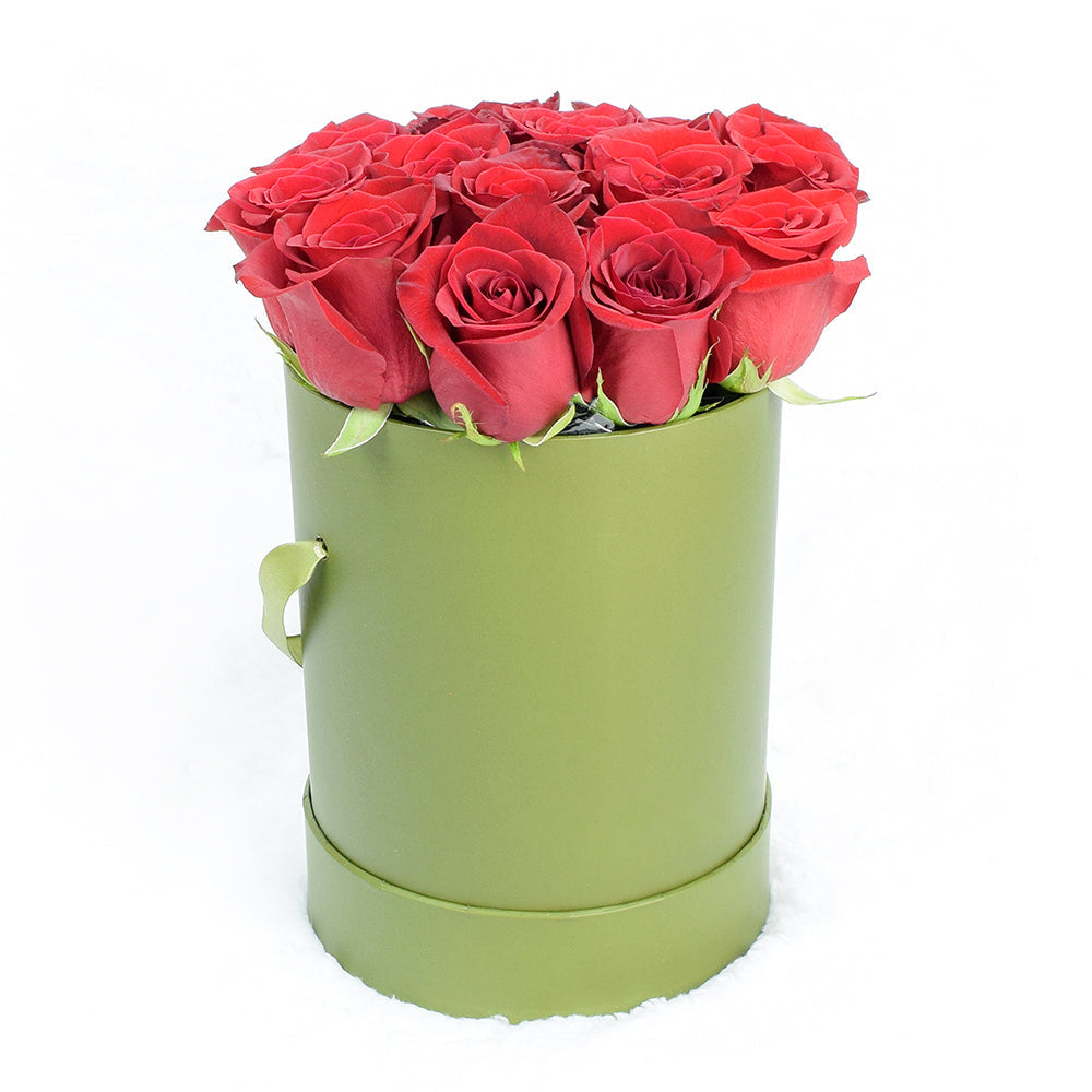 Red Rose & Spring Green Gift Box