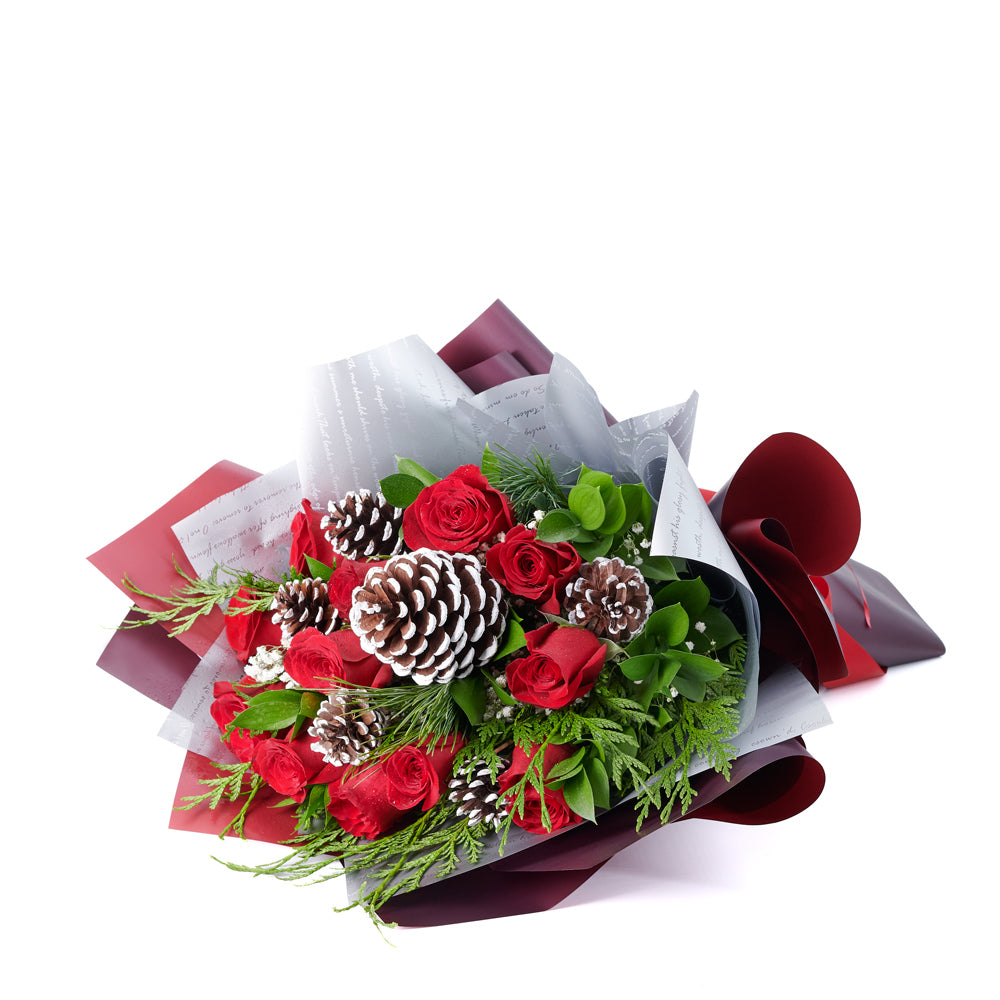 christmas, holiday, Rose Arrangement, Flower Arrangement, Floral Arrangement, Rose Bouquet, Flower Bouquet, Set 24016-2021, holiday rose delivery, delivery holiday rose, christmas bouquet canada, canada christmas bouquet, toronto