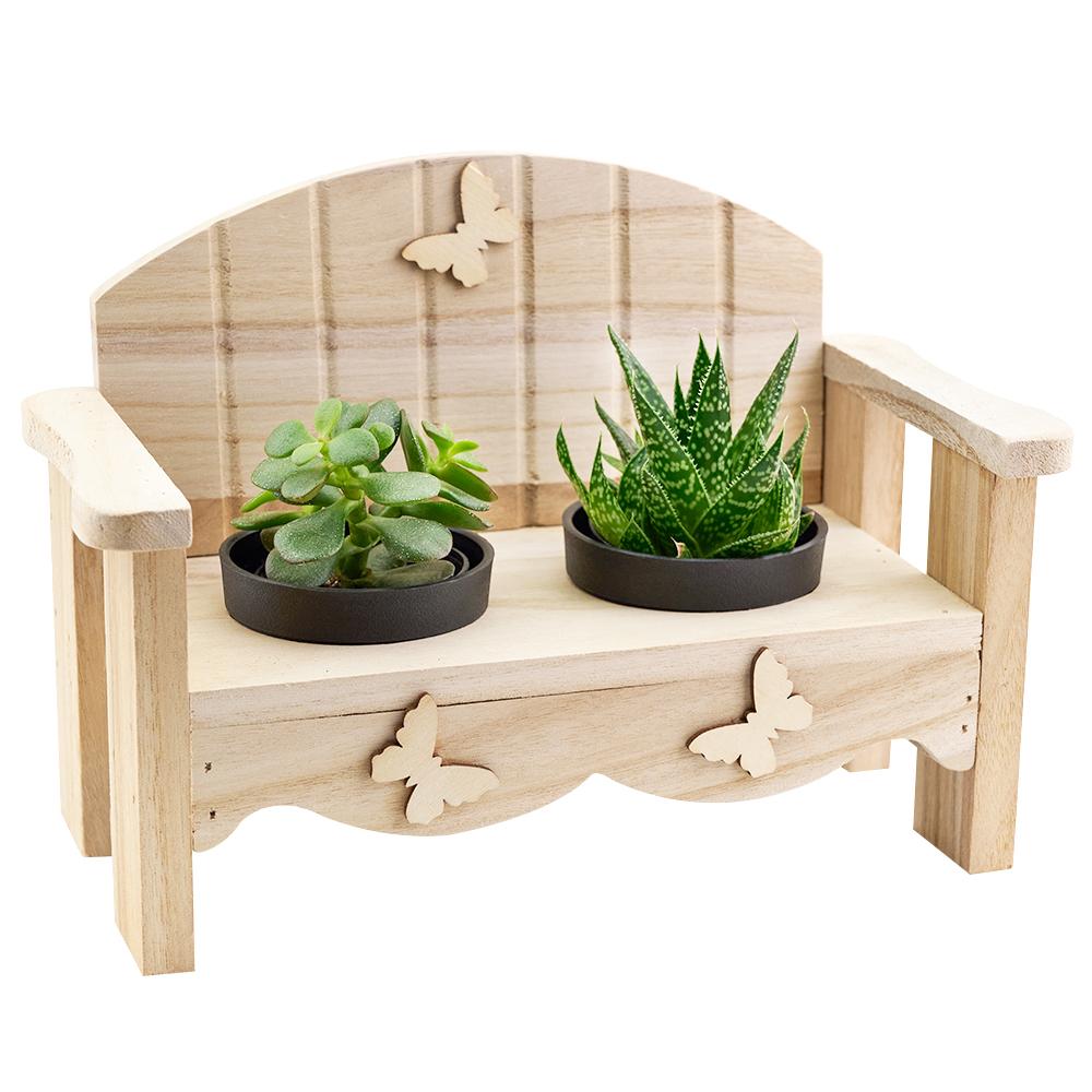 Succulent Greenhouse Garden Bench - Heart & Thorn - Canada plant delivery