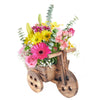 Mother’s Day Floral Wooden Cart - Heart & Thorn - Canada flower delivery