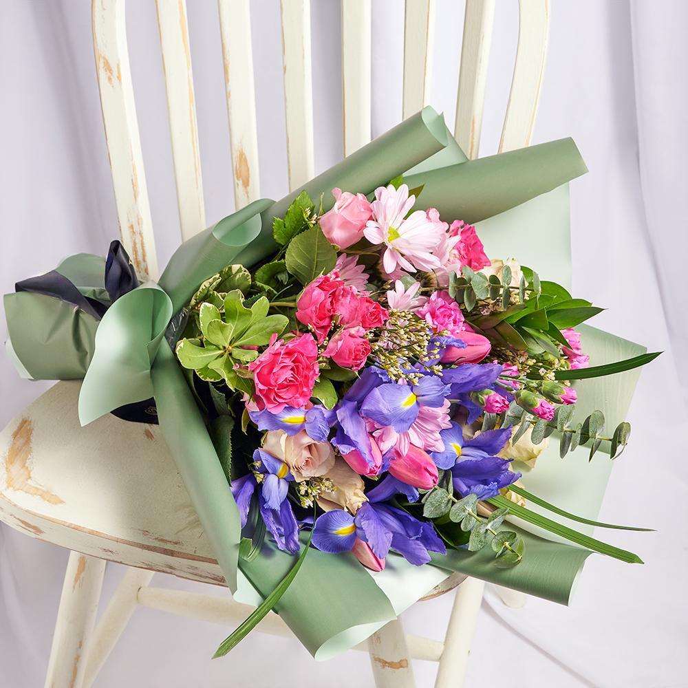 Violet Fantasy Mixed Iris Bouquet - Heart & Thorn - Canada flower delivery