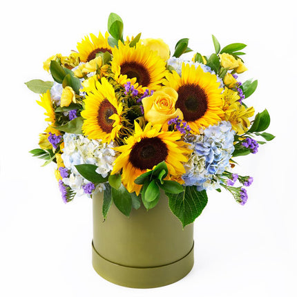 Charming Amber Sunflower Bouquet