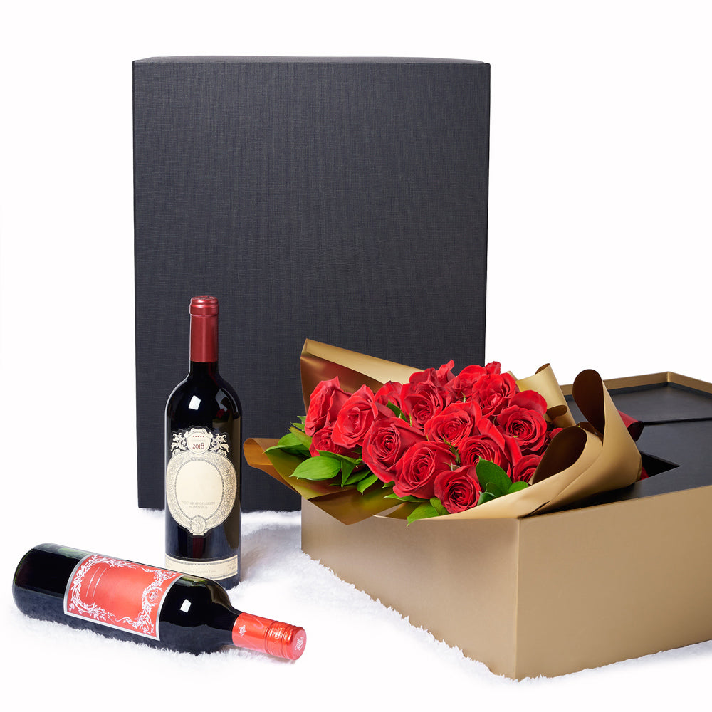 Grand Red Rose Gift With Chocolate & Heart & Thorn Canada Delivery