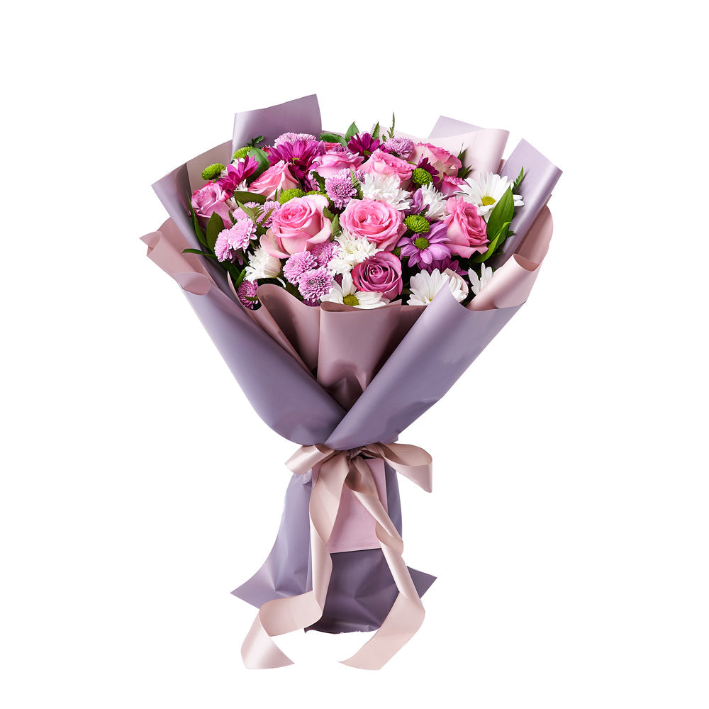 Pink &amp; Purple Mixed Daisy Bouquet