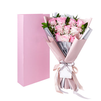 Simply Perfect Pink Rose Bouquet &amp; Box