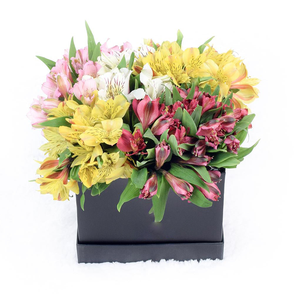Spring Bloom Peruvian Lily Hat Box
