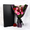 Valentine's Day 12 Stem Pink & Red Rose Bouquet With Designer Box