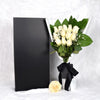 Valentine's Day 12 Stem White Rose Bouquet With Designer Box