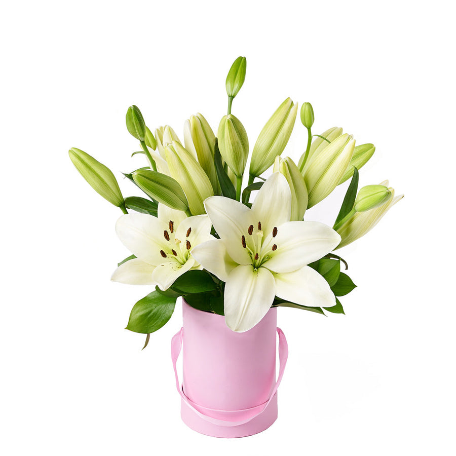 Wondrous Cream Lily Hat Box