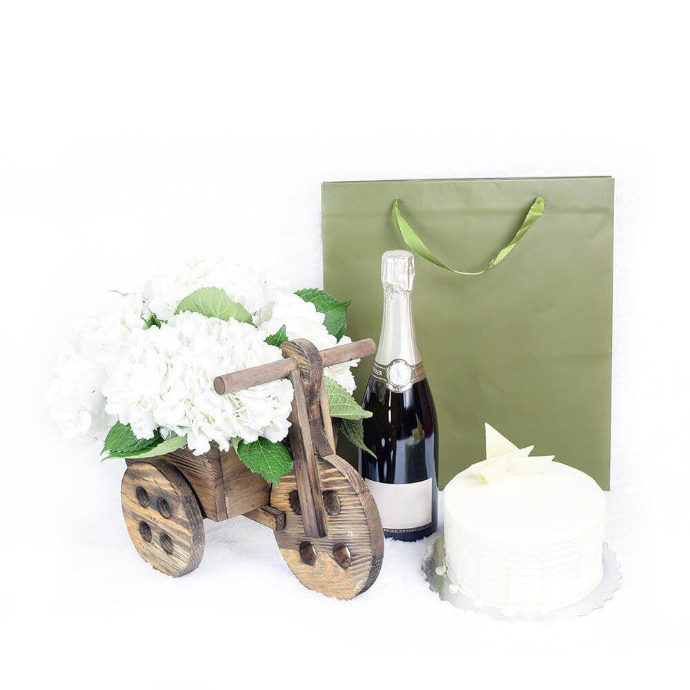 A Grand Celebration Flowers &amp; Champagne Gift - Heart &amp; Thorn - Canada flower delivery