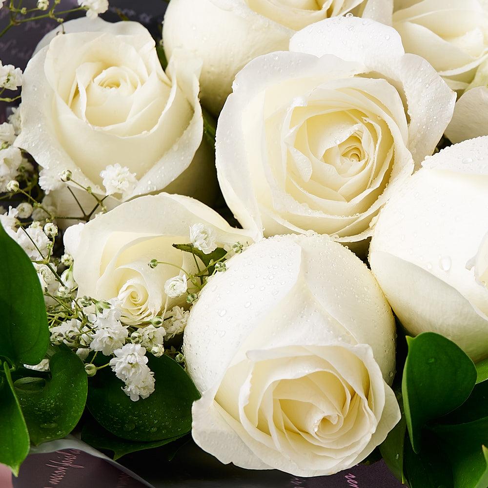 Enduring White Rose Bouquet &amp; Box, floral gifts, rose gifts, gifts, roses