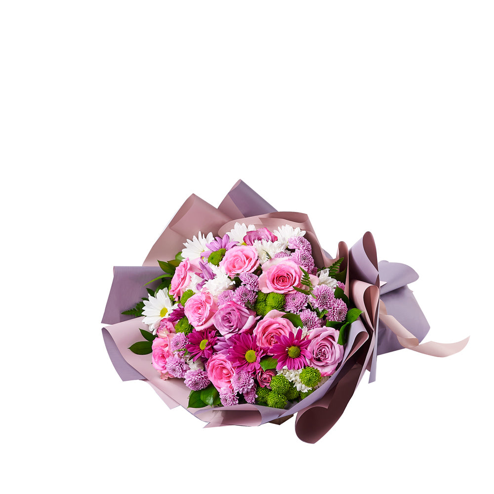 Pink &amp; Purple Mixed Daisy Bouquet, rose gift, daisy gift, mixed bouquet