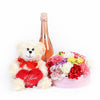 "Be Mine Forever" Flowers & Champagne Gift - Heart & Thorn - Canada flower delivery