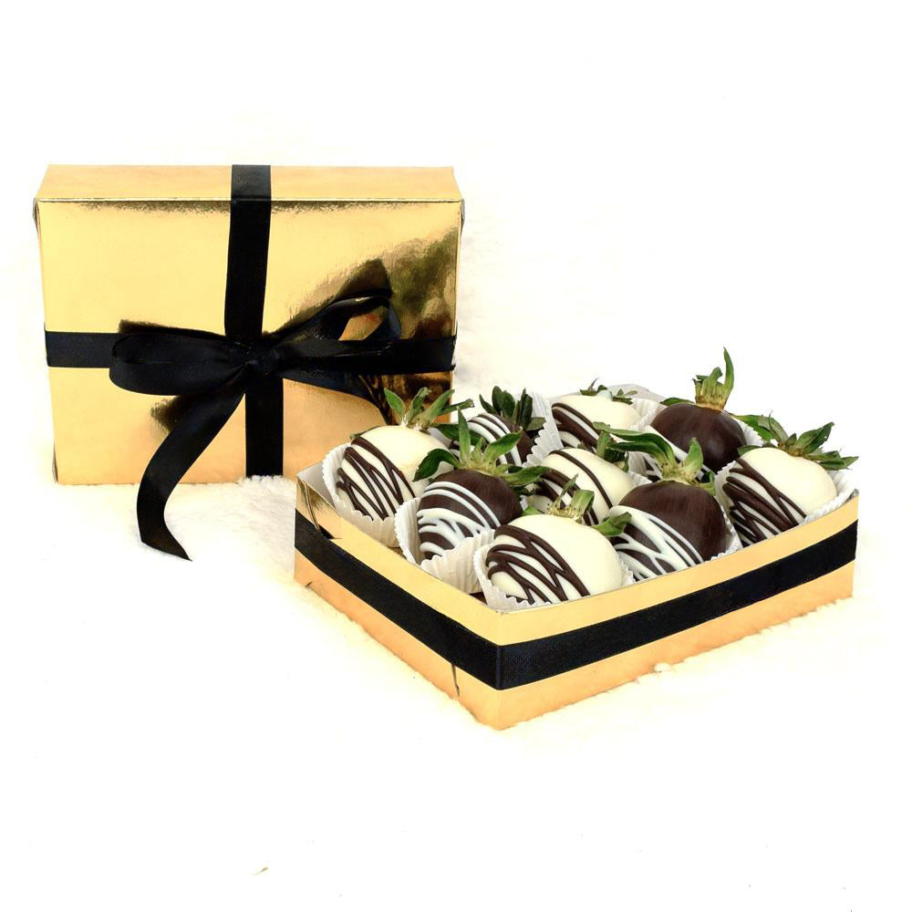 Berry Drizzle Chocolate Dipped Strawberries - Heart &amp; Thorn - Canada strawberry delivery