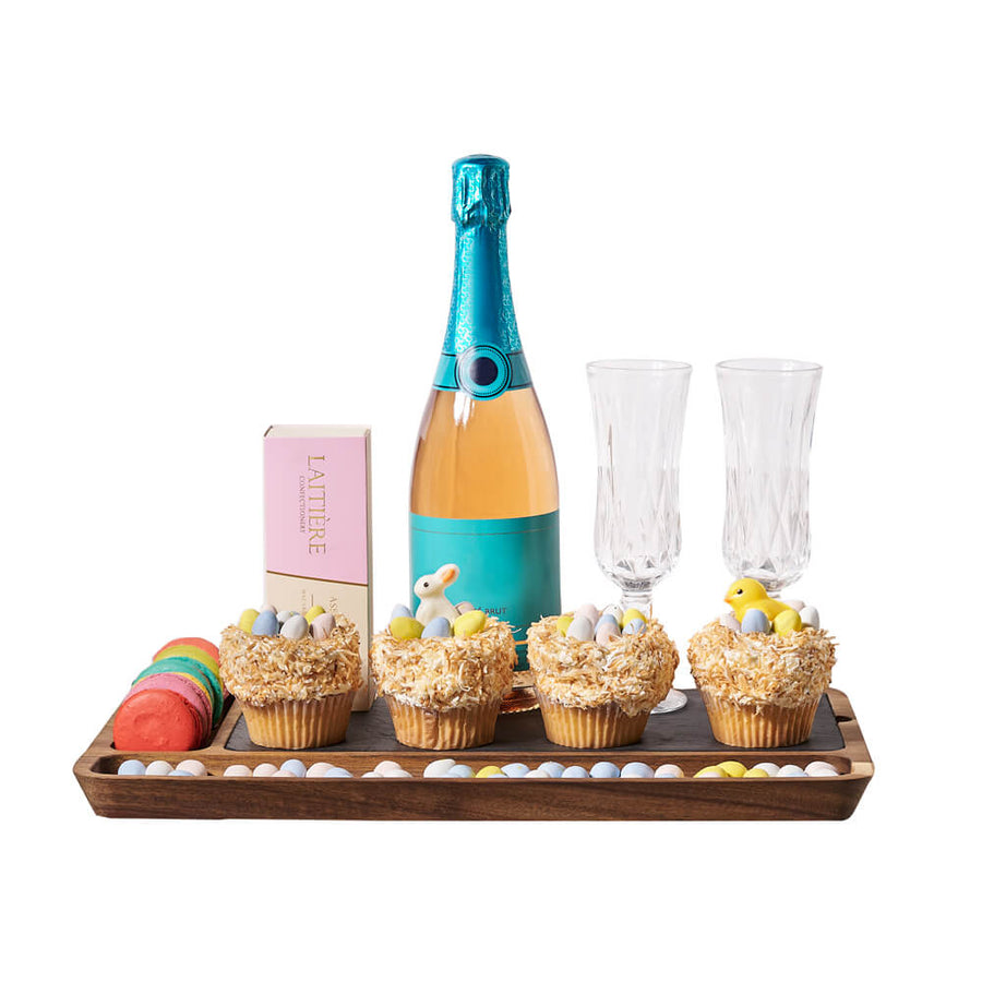 Bubbly Easter Cupcake Gift, champagne gift, champagne, sparkling wine gift, sparkling wine, cupcake gift, cupcake