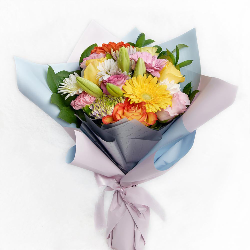 Caribbean Sunrise Mixed Bouquet - Heart &amp; Thorn - Canada flower delivery