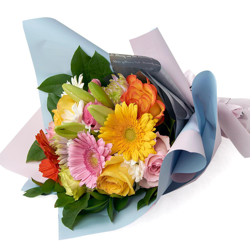 Caribbean Sunrise Mixed Bouquet - Heart &amp; Thorn - Canada flower delivery