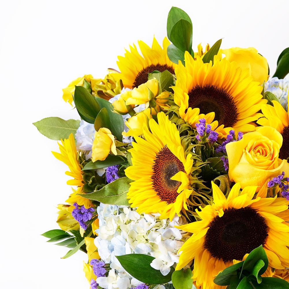 Charming Amber Sunflower Arrangement - Heart &amp; Thorn - Canada flower delivery
