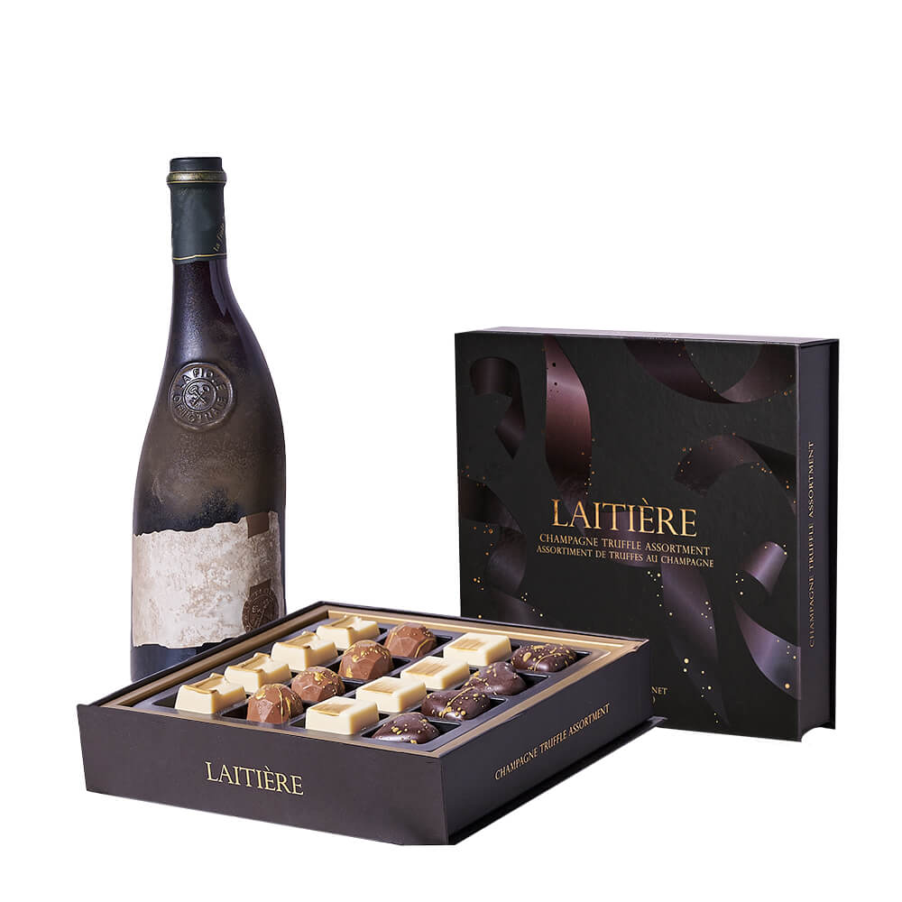 Congrats Wine &amp; Truffle Graduate Gift, wine gift, wine, gourmet gift, gourmet, chocolate gift, chocolate, graduation gift, graduation