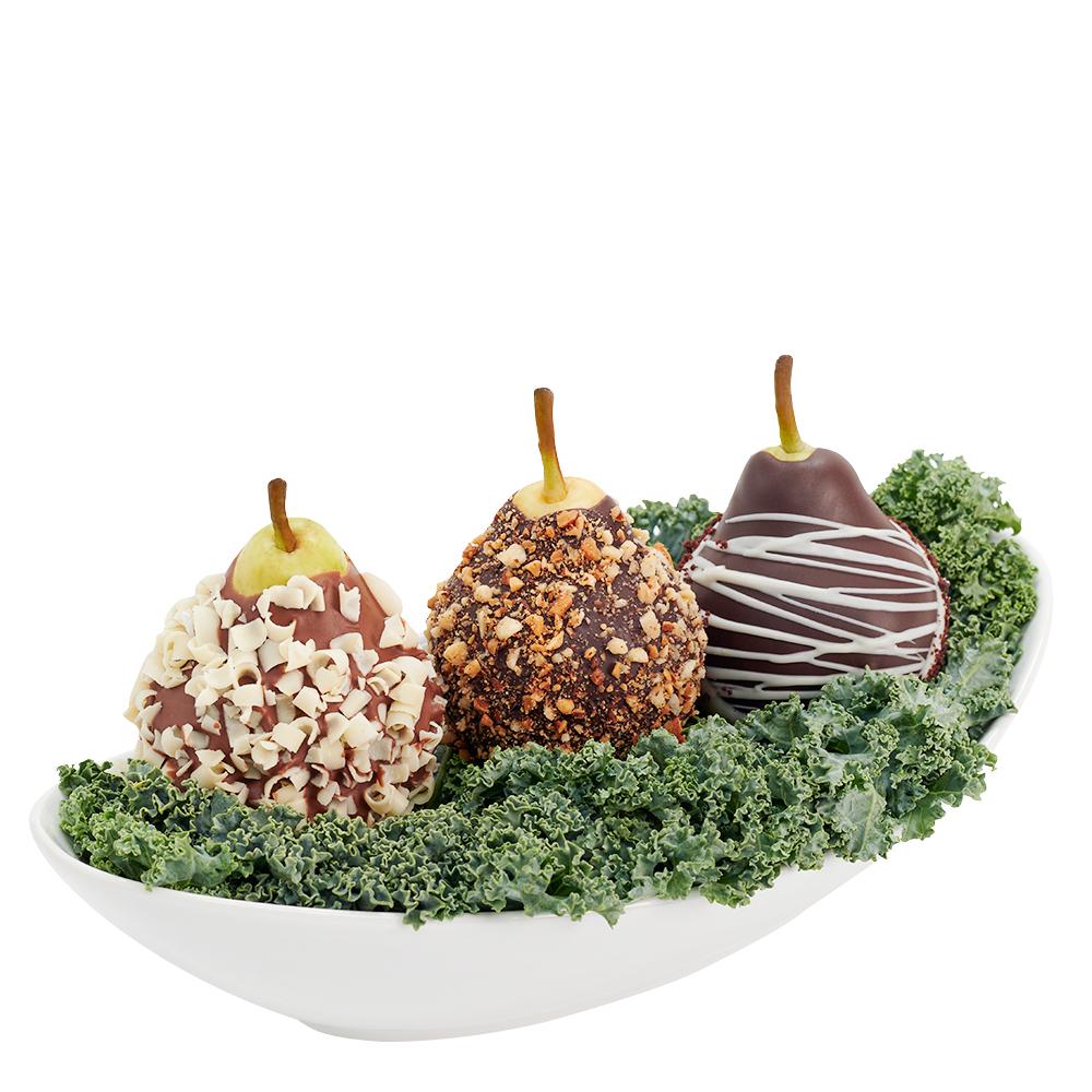 Double Chocolate Dipped Pears - Heart &amp; Thorn - Canada chocolate delivery
