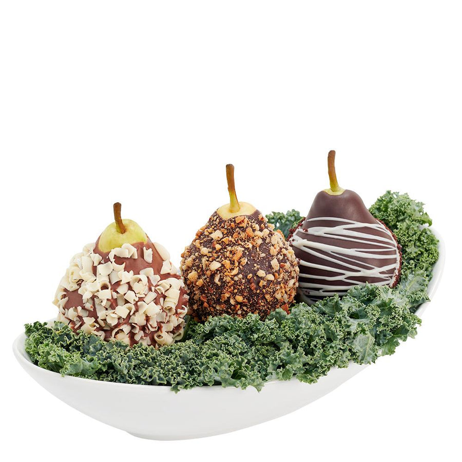 Double Chocolate Dipped Pears - Heart & Thorn - Canada chocolate delivery