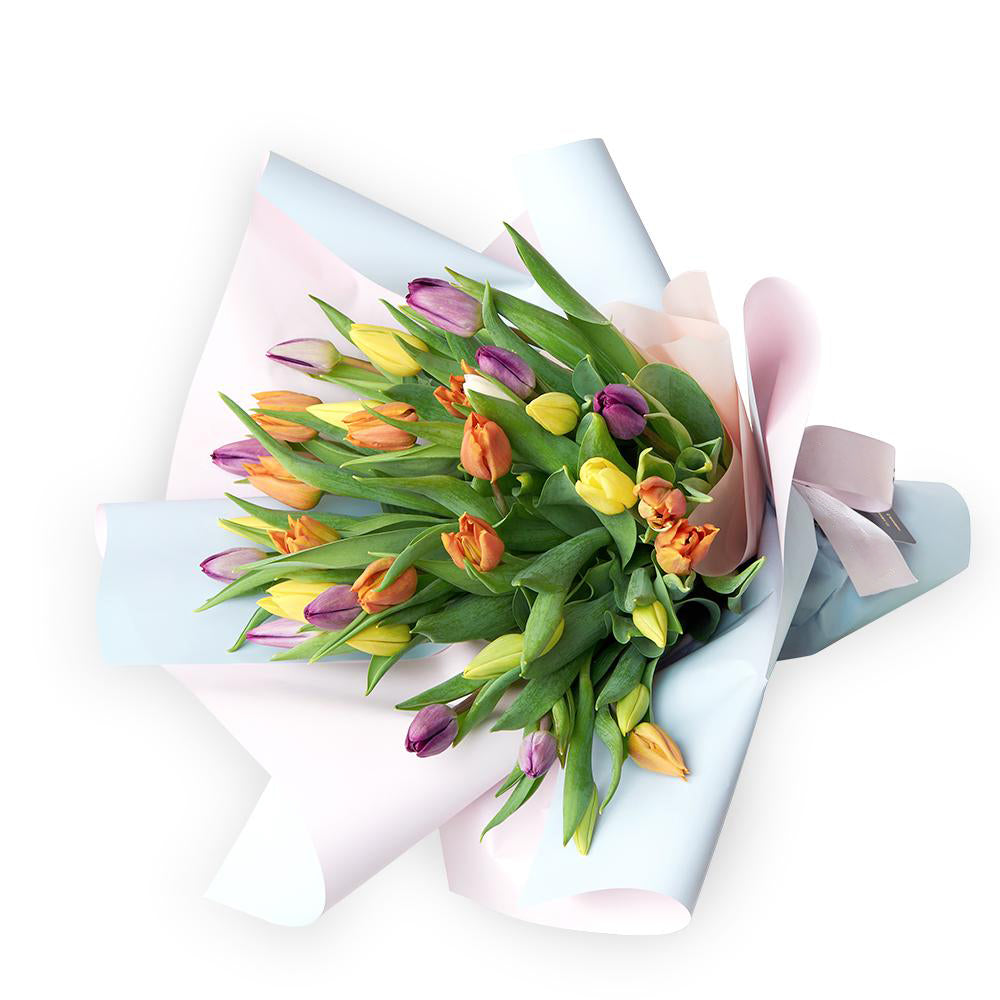 Encapsulated Elegance Tulip Bouquet - Heart & Thorn - Canada flower delivery