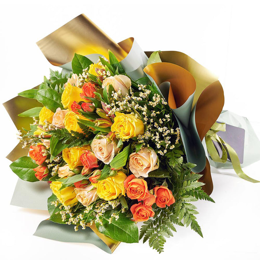 English Fall Mixed Rose Bouquet - Heart & Thon - Canada flower delivery