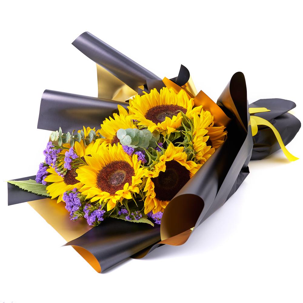 Golden Grace Sunflower Bouquet - Heart &amp; Thorn - Canada flower delivery