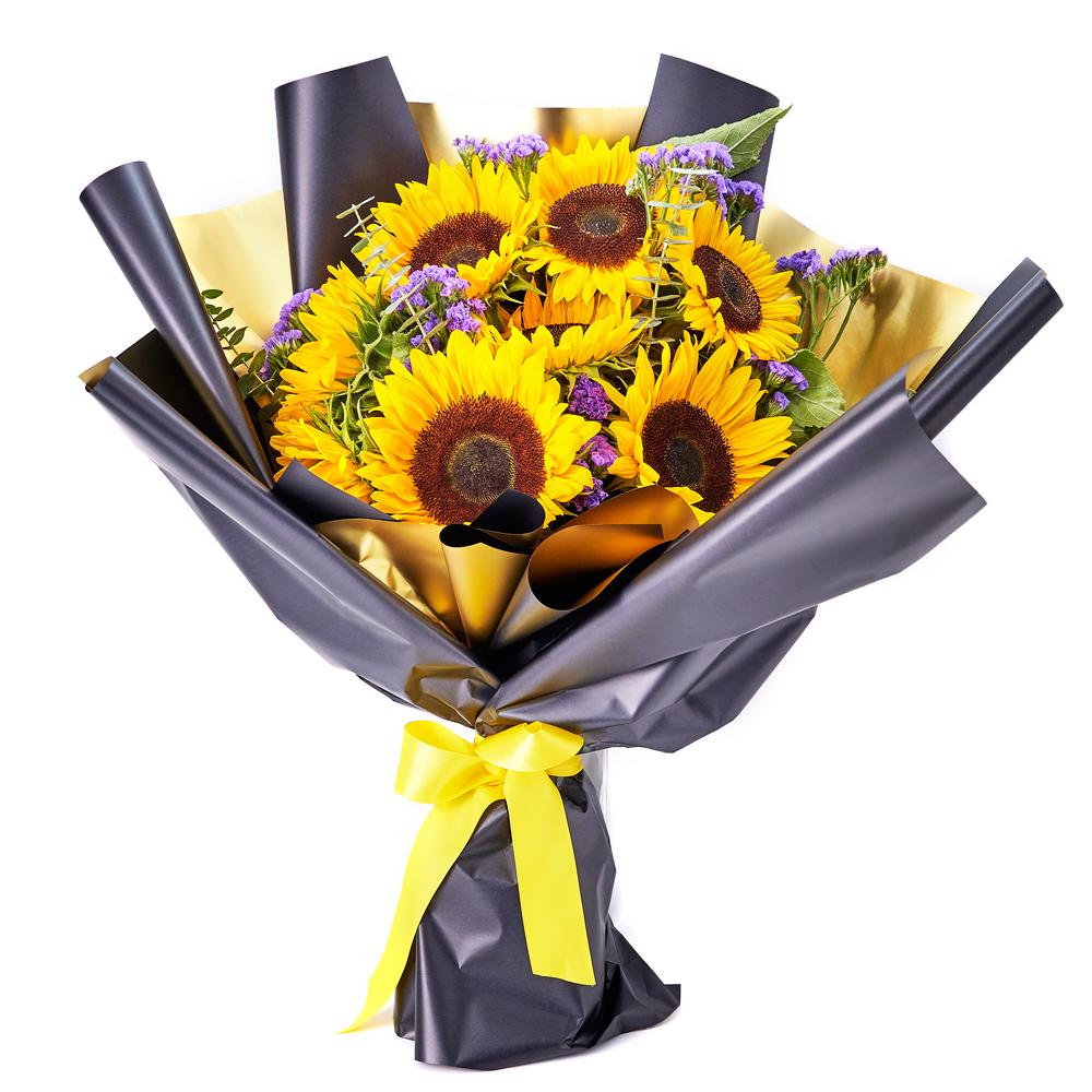 Golden Grace Sunflower Bouquet - Heart &amp; Thorn - Canada flower delivery