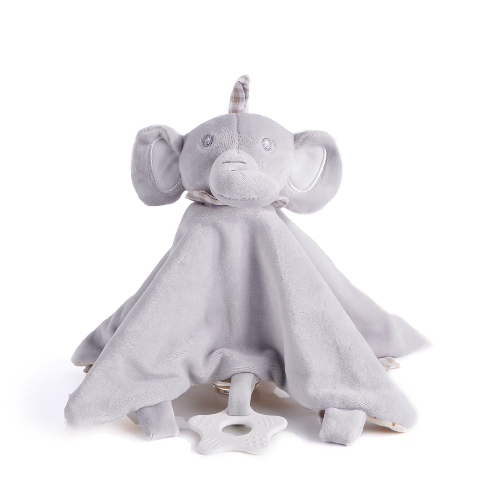 Grey Plush Elephant Blanket - Heart & Thorn - Canada baby gift delivery