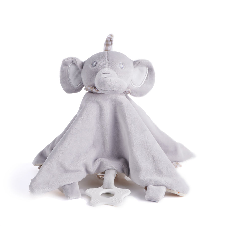 Grey Plush Elephant Blanket - Heart & Thorn - Canada baby gift delivery