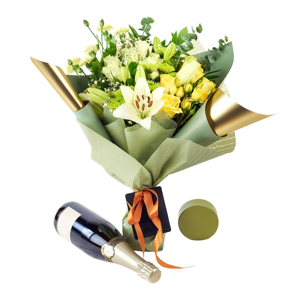 Joyful Renditions Floral Arrangement &amp; Gift Set - Heart &amp; Thorn - Canada flower delivery