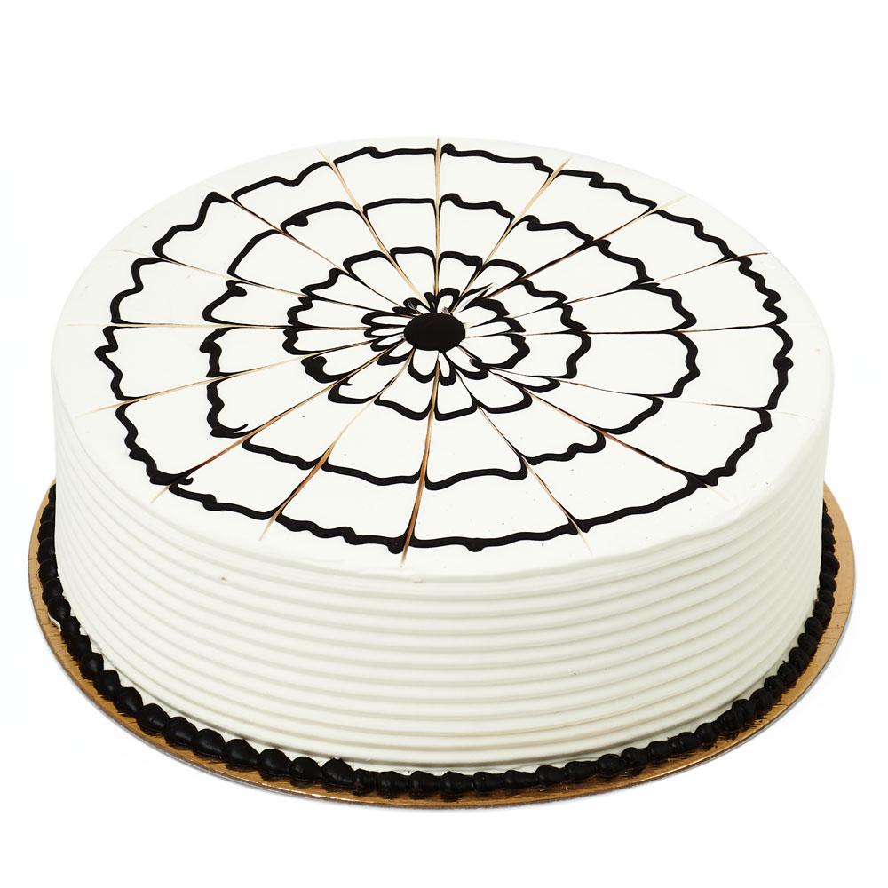 Large Black + White Layer Cake - Heart &amp; Thorn - Canada cake delivery