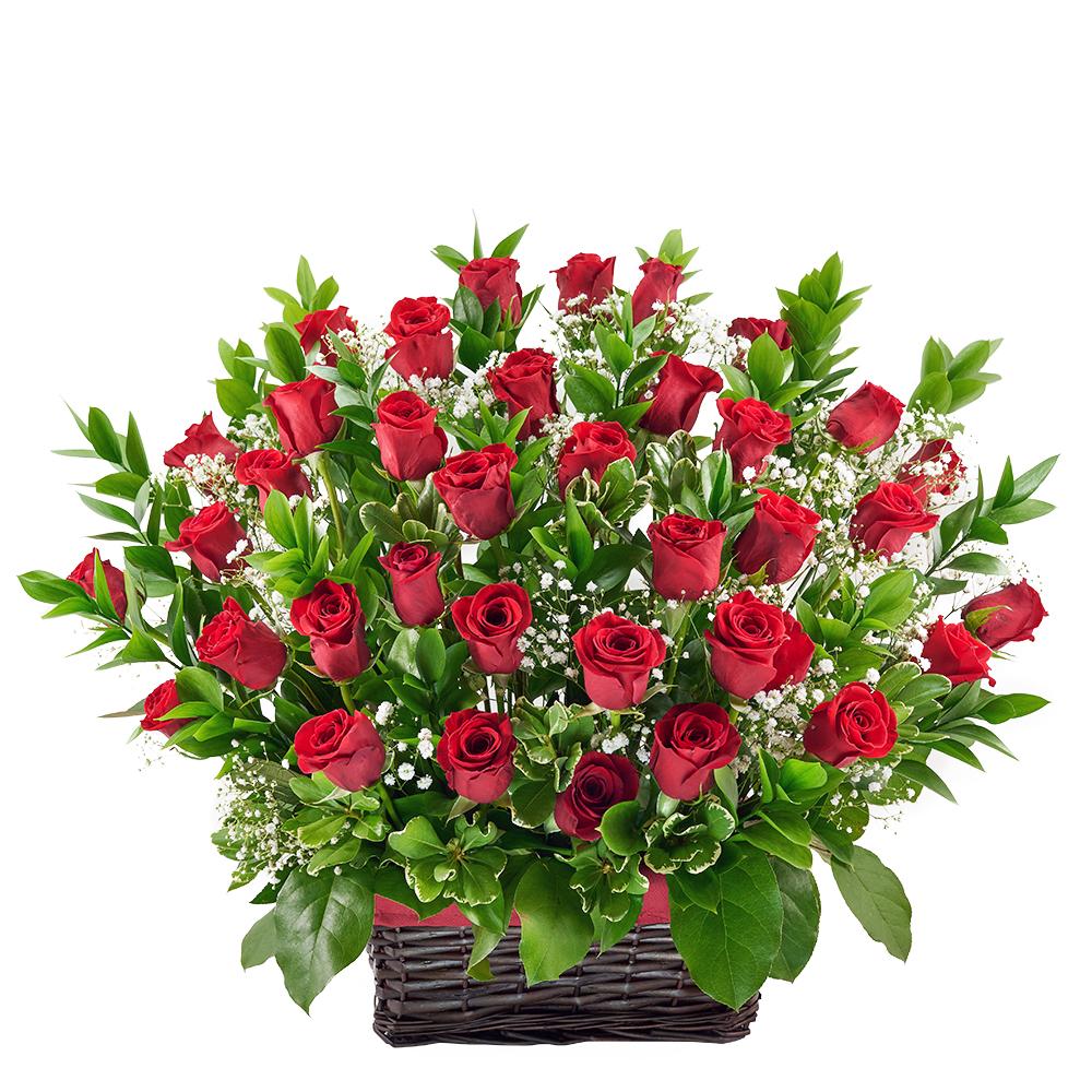 Loving You Red Rose Basket - Heart &amp; Thorn - Canada flower delivery