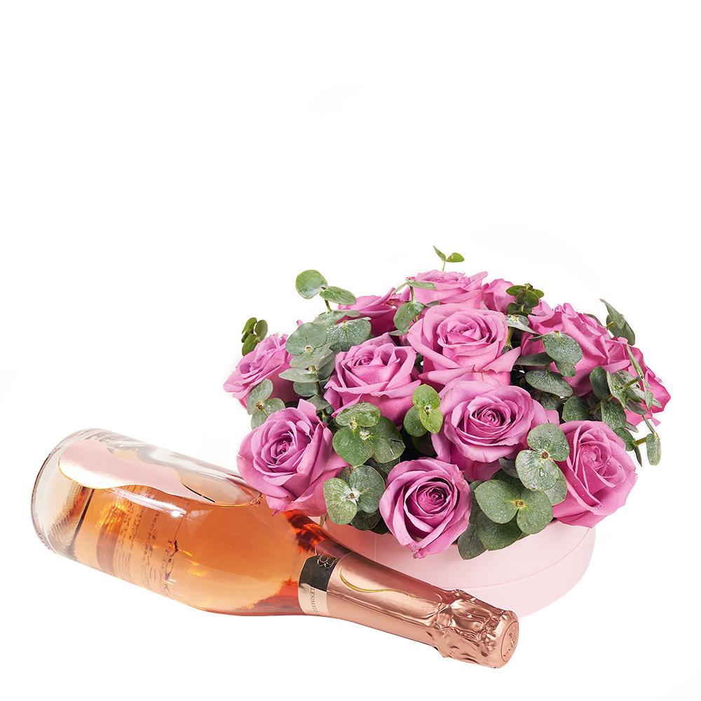 Luxe Passion Flowers & Champagne Gift - Heart & Thorn - Canada flower delivery