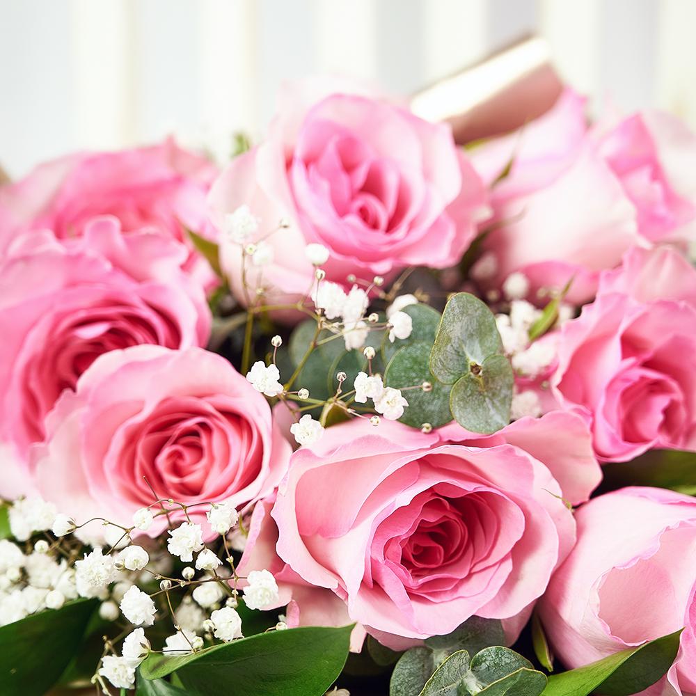 Mother's Day 12 Stem Pink Rose Bouquet - Heart &amp; Thorn - Canada flower delivery