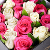 Mother's Day Pink & White Rose Box Gift - Heart & Thorn - Canada flower delivery