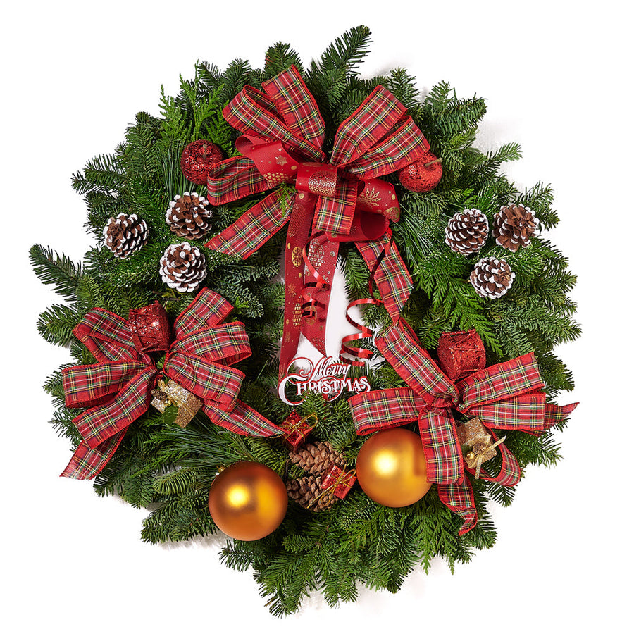 wreath, Mixed Floral Arrangement, Mix Floral Arrangement, Flower Arrangement, Floral Gift, Floral Arrangement, holiday, christmas, Set 24013-2021, holiday wreath delivery, delivery holiday wreath, christmas floral canada, canada christmas floral, Canada