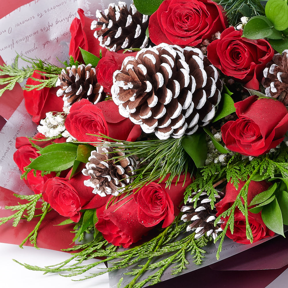 christmas,  holiday,  Rose Arrangement,  Flower Arrangement,  Floral Arrangement,  Rose Bouquet,  Flower Bouquet,  Set 24016-2021, holiday rose delivery, delivery holiday rose, christmas bouquet canada, canada christmas bouquet, toronto