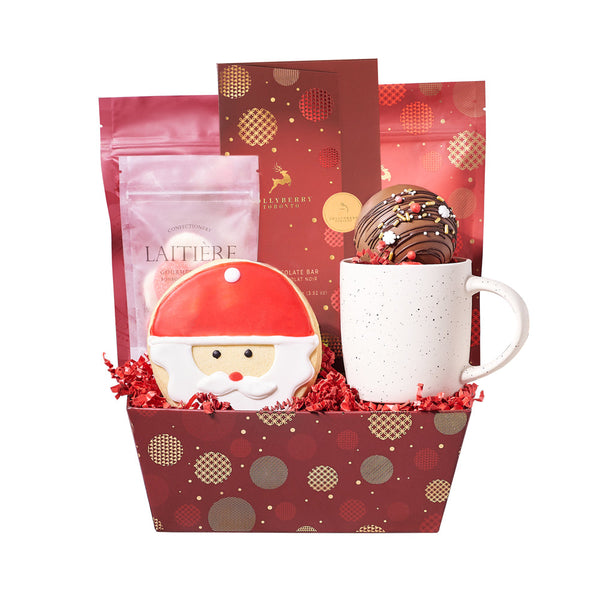 Holiday Hot Chocolate & Treat Gift Tray Christmas gift baskets Canada ...
