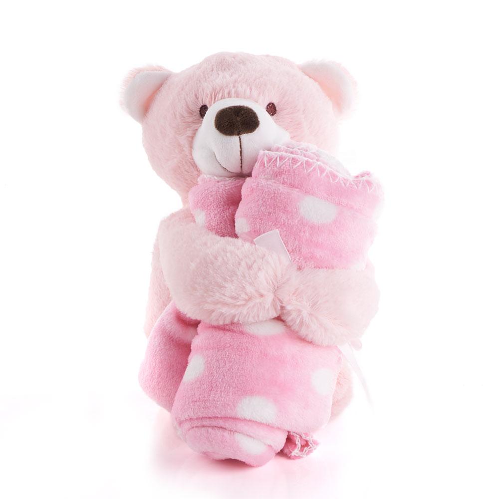Pink Hugging Blanket Bear - Heart &amp; Thorn - Canada gift delivery