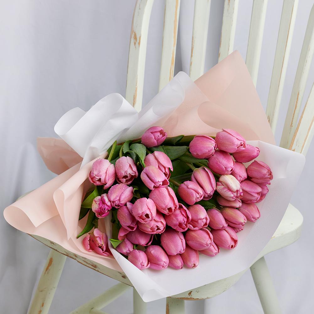 Pink Paradise Tulip Bouquet - Heart & Thorn - Canada flower delivery