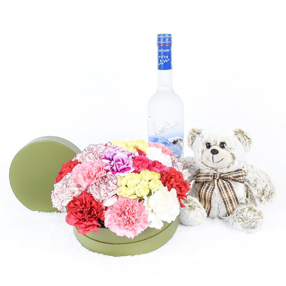 Pure Perfection Flowers &amp; Spirits Gift - Heart &amp; Thorn - Canada flower delivery