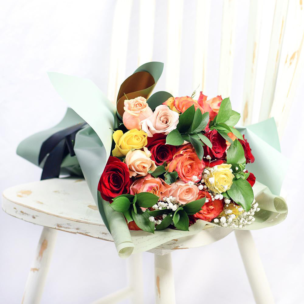 Rustic Arcadia Rose Bouquet - Heart & Thorn - Canada flower delivery