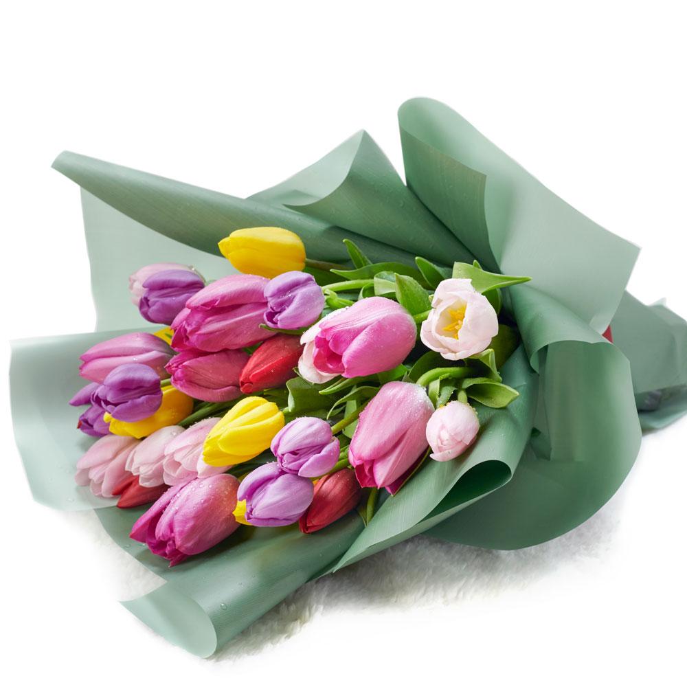 Spring Radiance Tulip Bouquet - Heart &amp; Thorn - Canada flower delivery