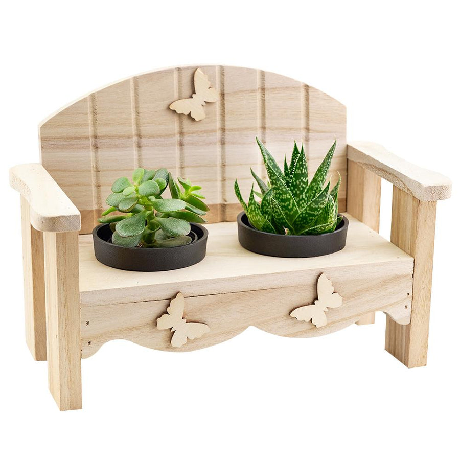 Succulent Greenhouse Garden Bench - Heart & Thorn - Canada plant delivery