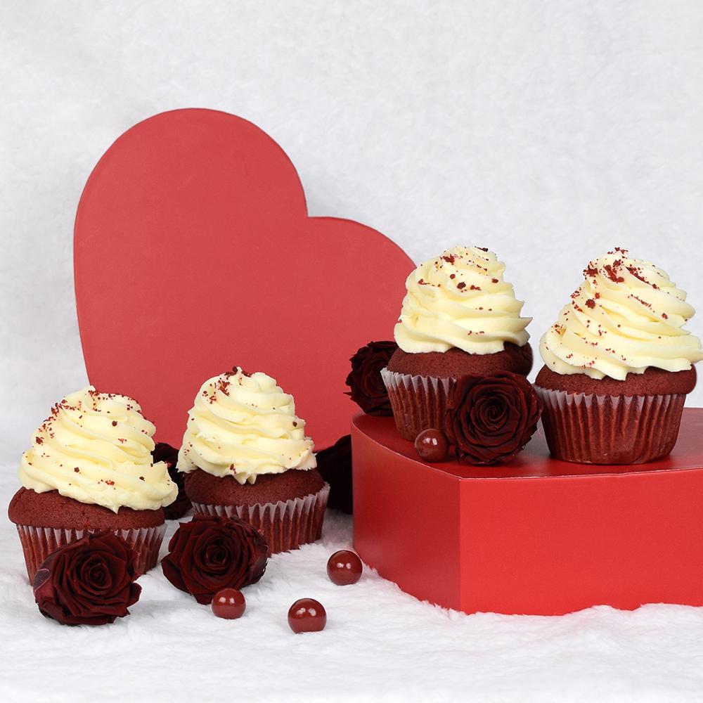 Valentine's Day Red Velvet Cupcakes - Heart &amp; Thorn - Canada baked good delivery