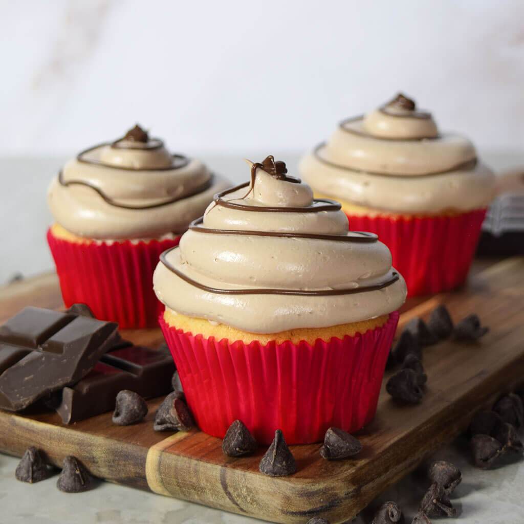Vanilla Cupcake With Hazelnut Frosting