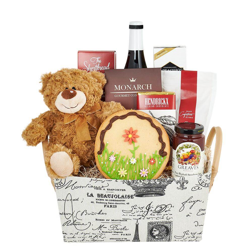 Christmas Wishes Chocolate Gift Basket - Wine Gifts - Canada Delivery